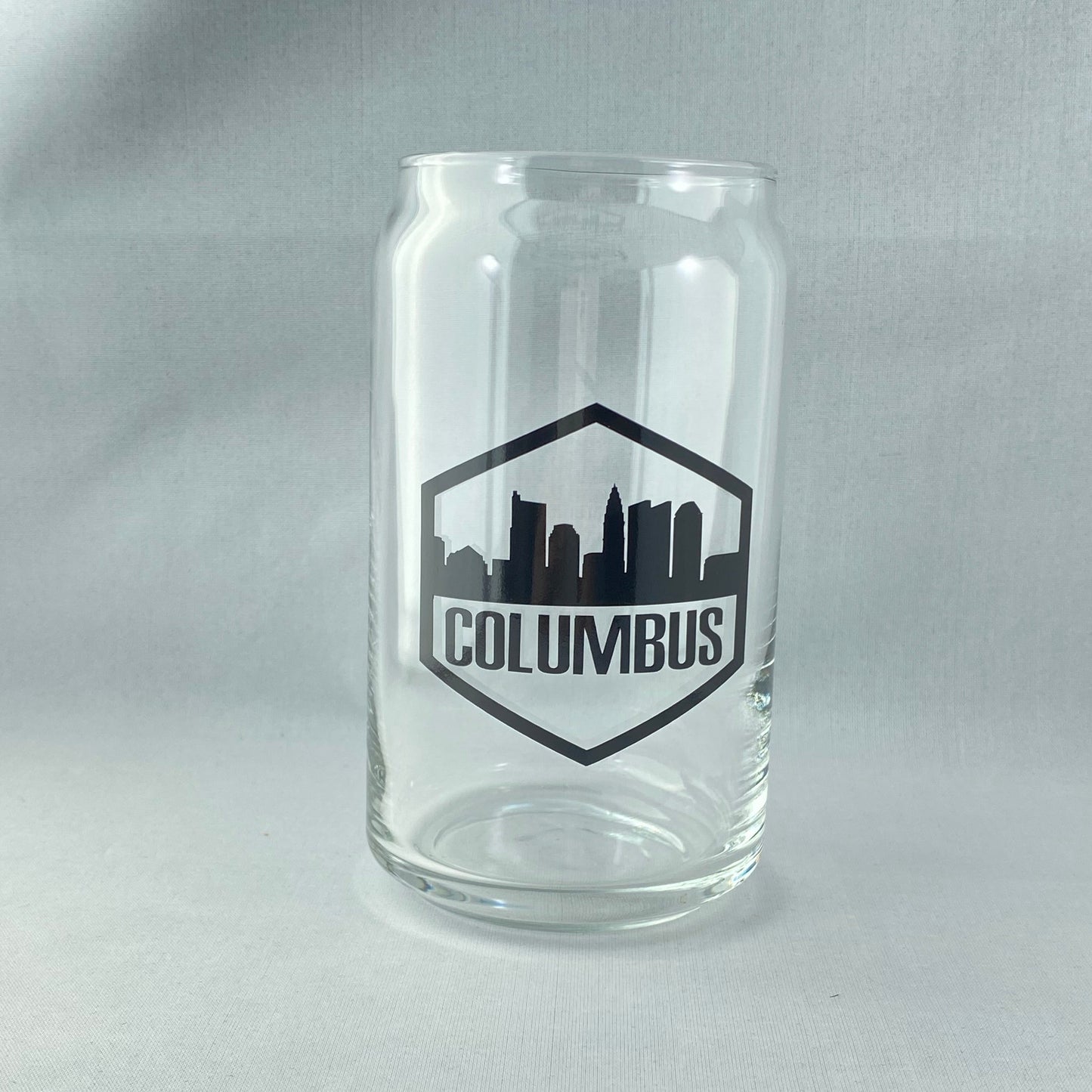 Hexagon Columbus Beer Can Glass