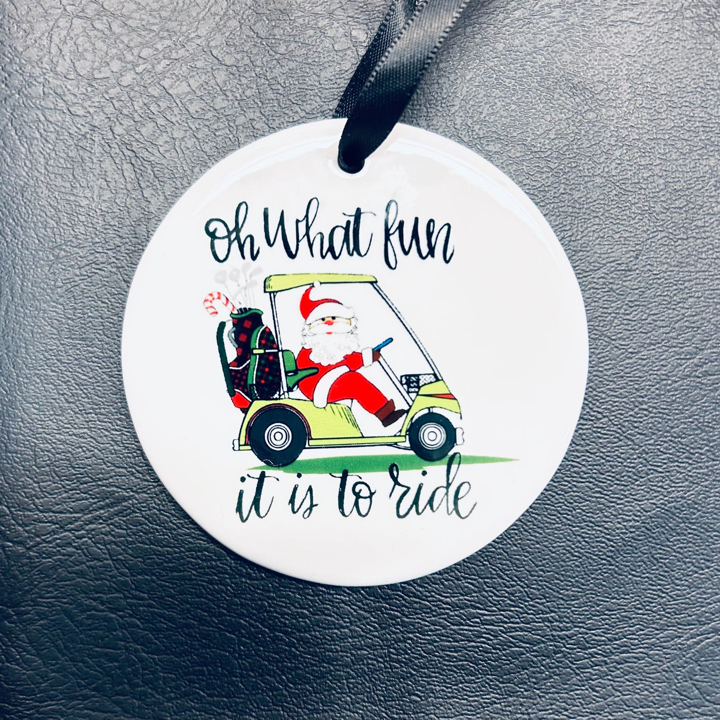 Golf Santa Ornament