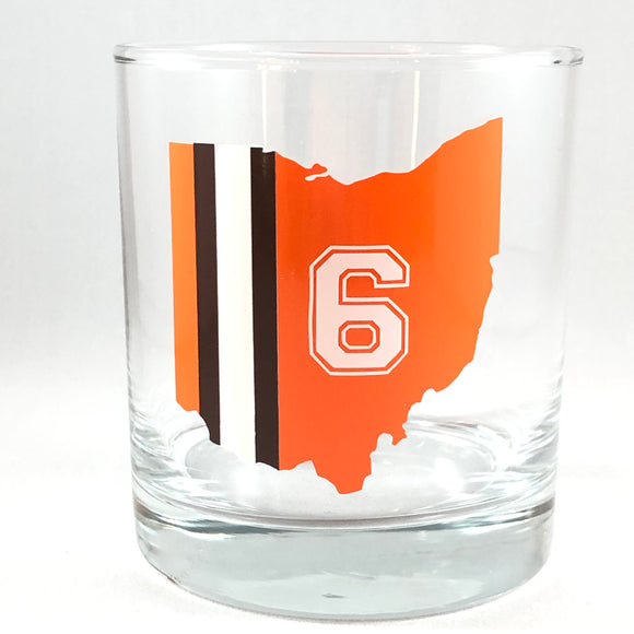 Personalized Cleveland Browns Glass