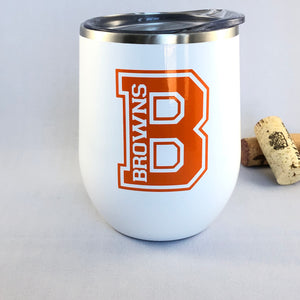Cleveland Browns Wine Tumbler/Cleveland Browns Gift Idea/Browns Fan/Cleveland Gift