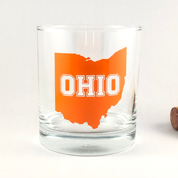 Ohio Glass/Ohio Gift/Cleveland Browns/Cleveland Sports Fan/Gift for Dad/Browns Glass