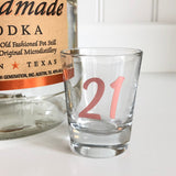 21st Birthday Personalized Wine and Shot Glass Set
