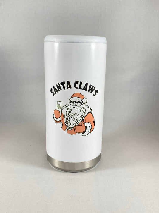 Santa Claws Skinny Can Cooler