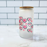 Candy Hearts Non Valentine Glass