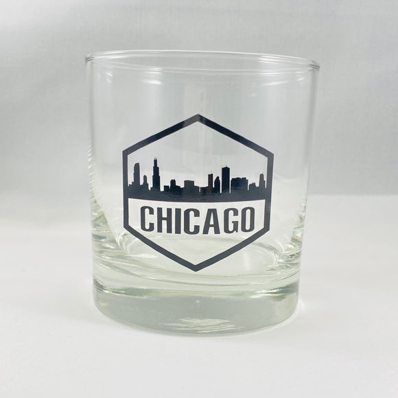 Hexagon Chicago Whiskey Glass