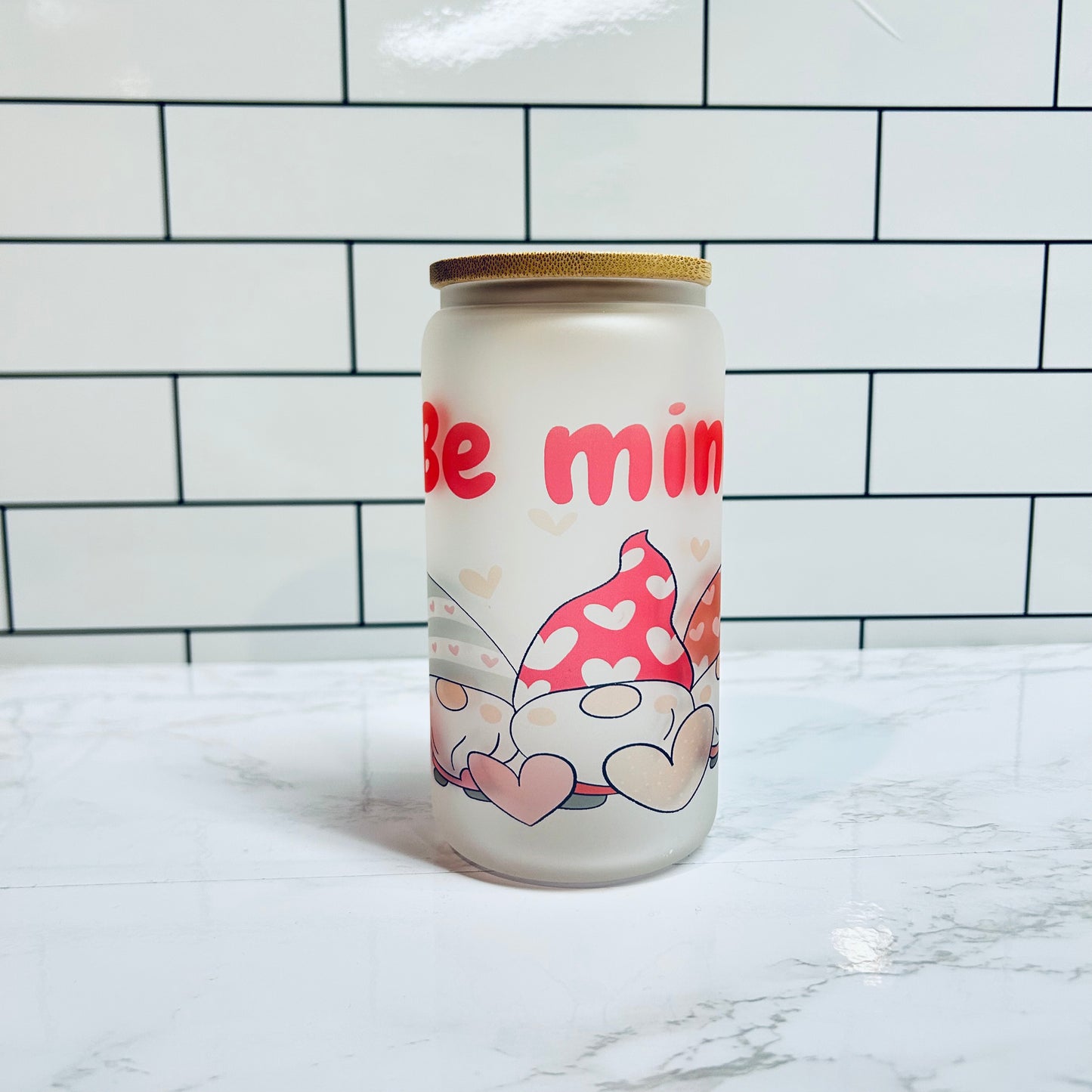 Be Mine Iced Coffee Glass