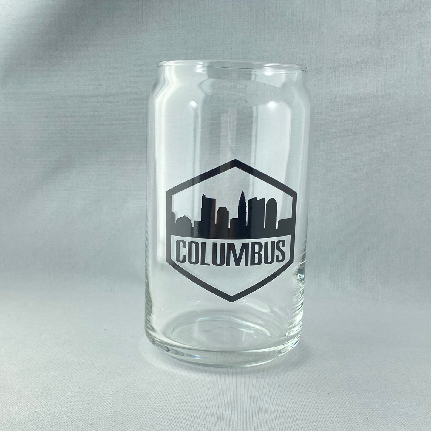 Hexagon Columbus Beer Can Glass