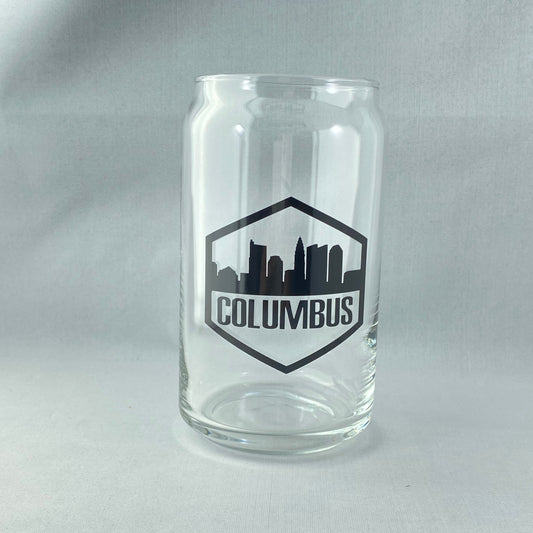 Hexagon Columbus Beer Can Glass