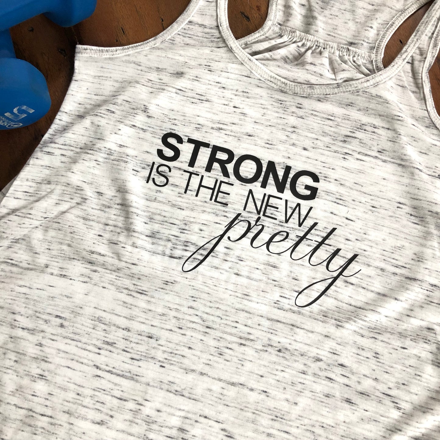 Strong is the New Pretty Flowy Racerback Tank Top