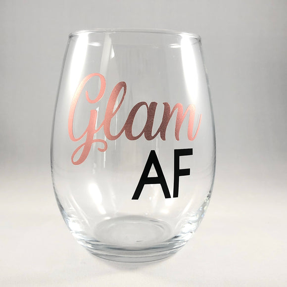 Glam AF Wine Glass