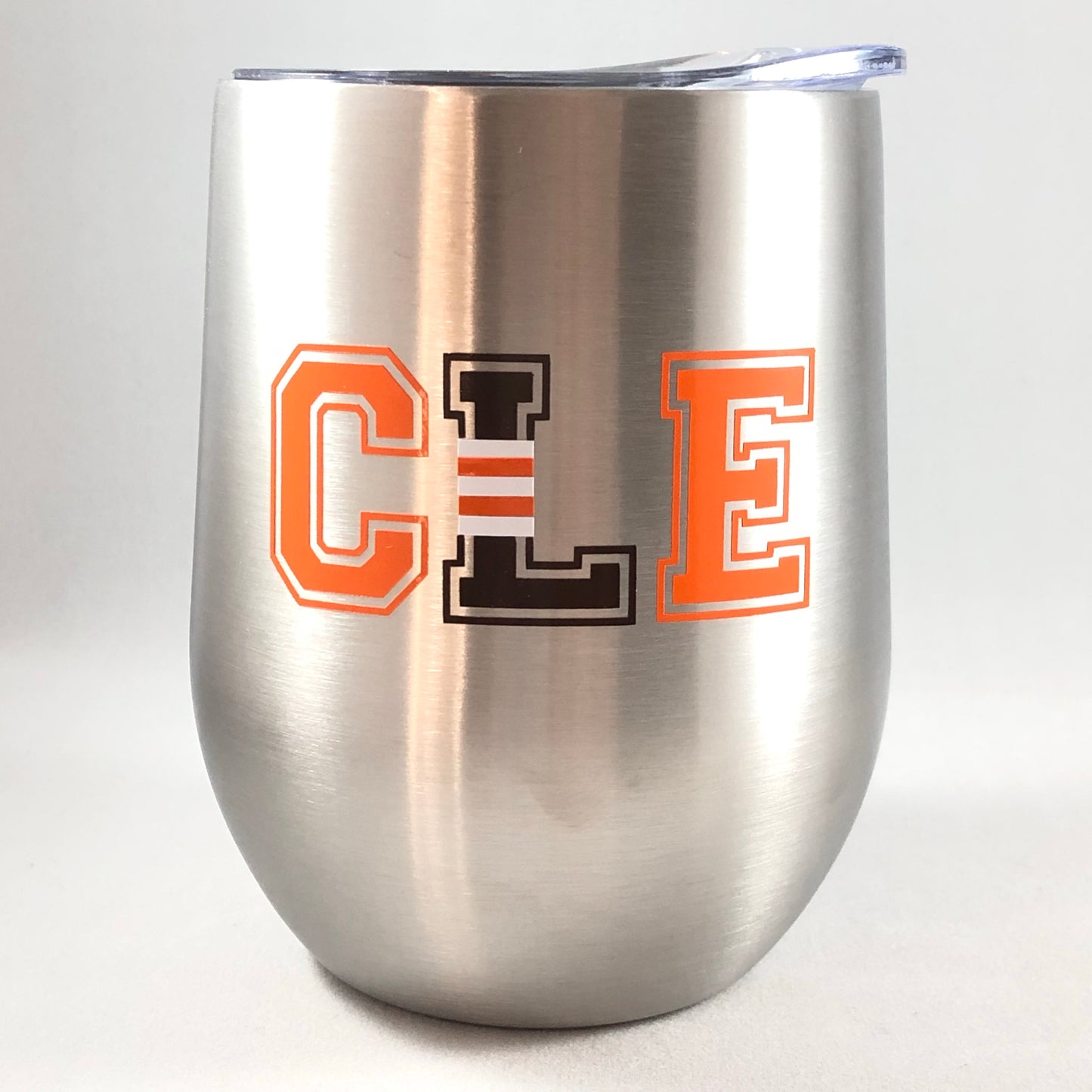 CLE L Striped Silver Tumbler