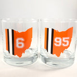 Personalized Cleveland Browns Glass